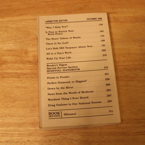 Large-Type Edition Reader's Digest October 1988 - Picture 2 of 2